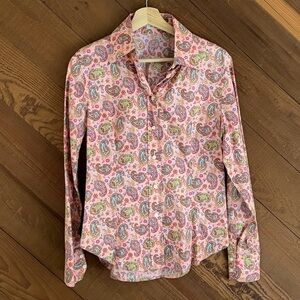 ETRO Paisley Cotton Button Down Shirt IT46 US 10